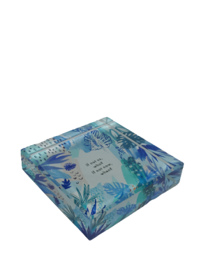 Material: Crystal Glass + 4C Printed Paper + Black Felt base with EVA     